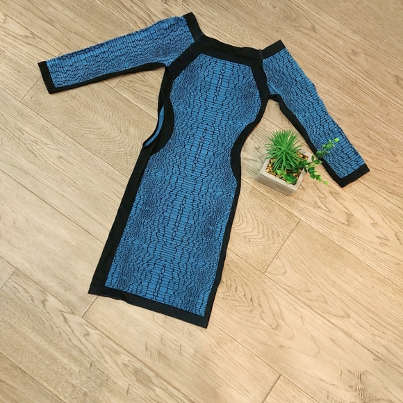 Bebe Blue Mini Bodycon Dress size S - Picture 8 of 10